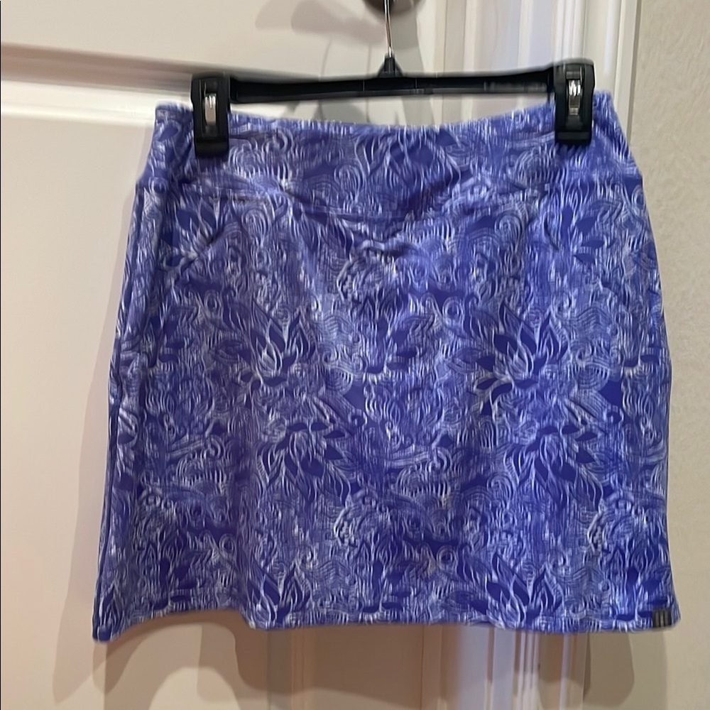 Title nine Purple and White  Mini Skirt with built in shorts